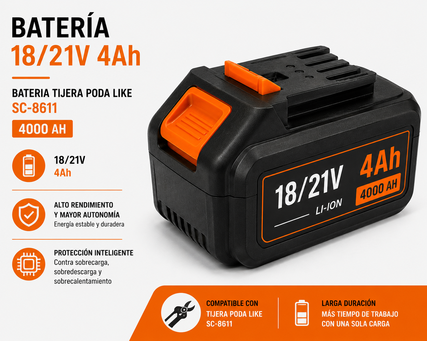 Bateria 18/21V 4Ah