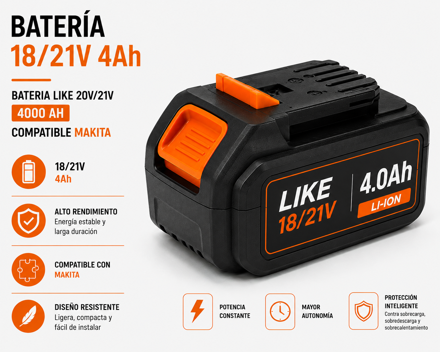 Bateria 18/21V 4Ah