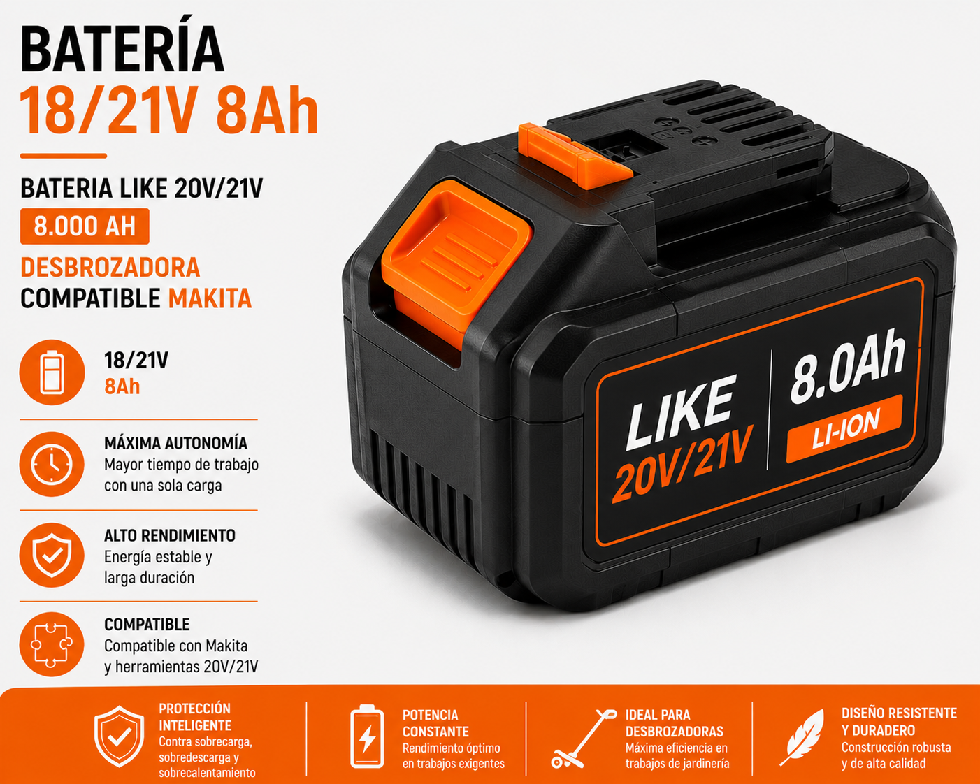 Bateria 18/21V 8Ah