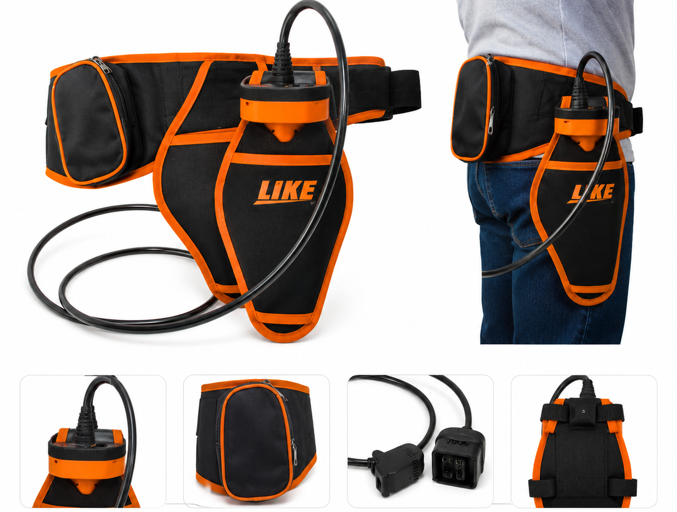 Funda protectora tipo cartuchera con cable para batería de poda